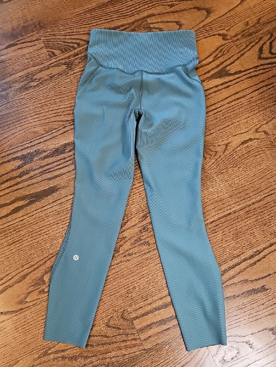 lululemon athletica Pants - lululemon athletica Base Pace High-Rise Ribbed Leggings Tights in Teal Green